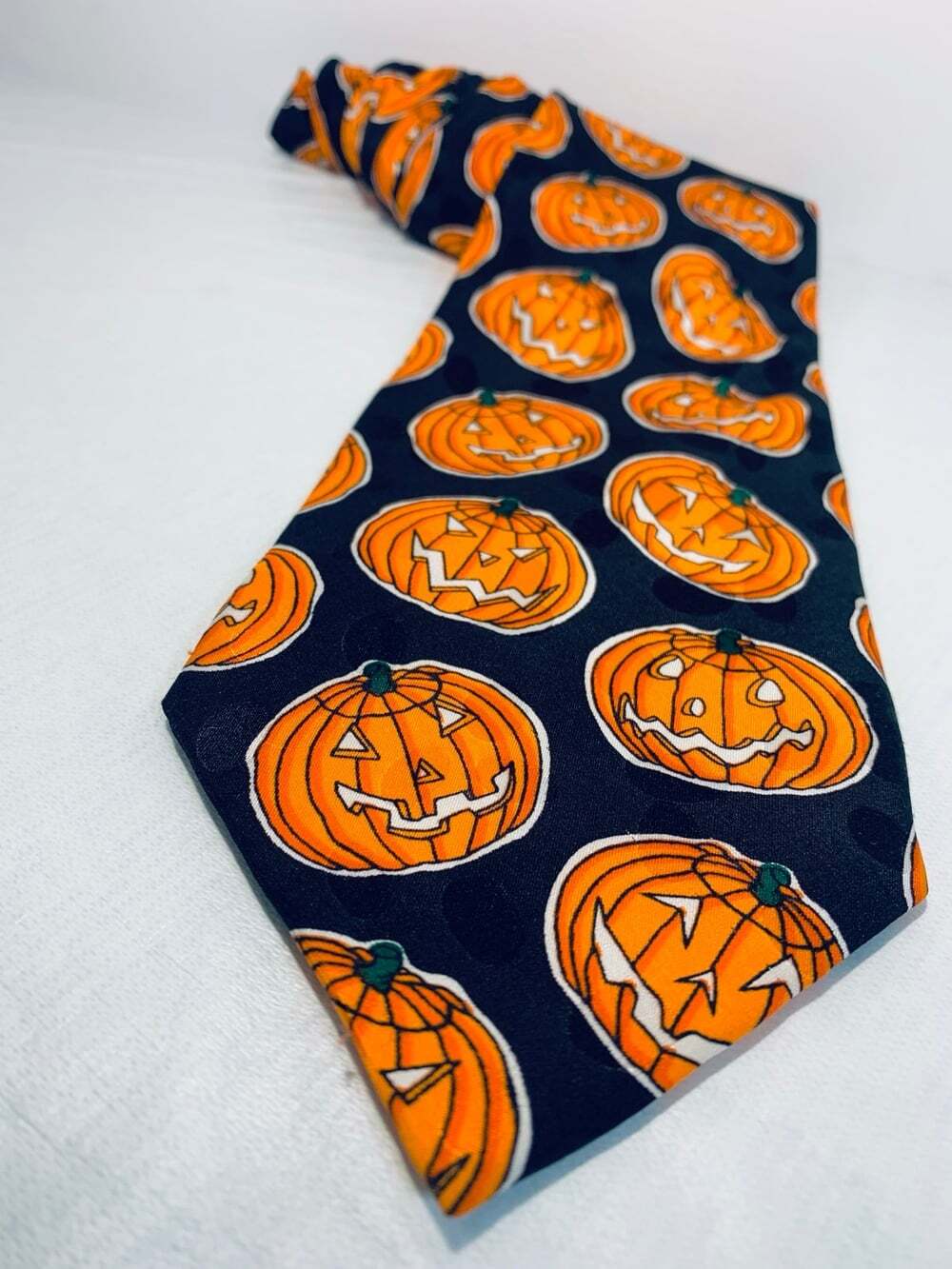 Jack O’Lantern Silk Neck Tie by Addiction